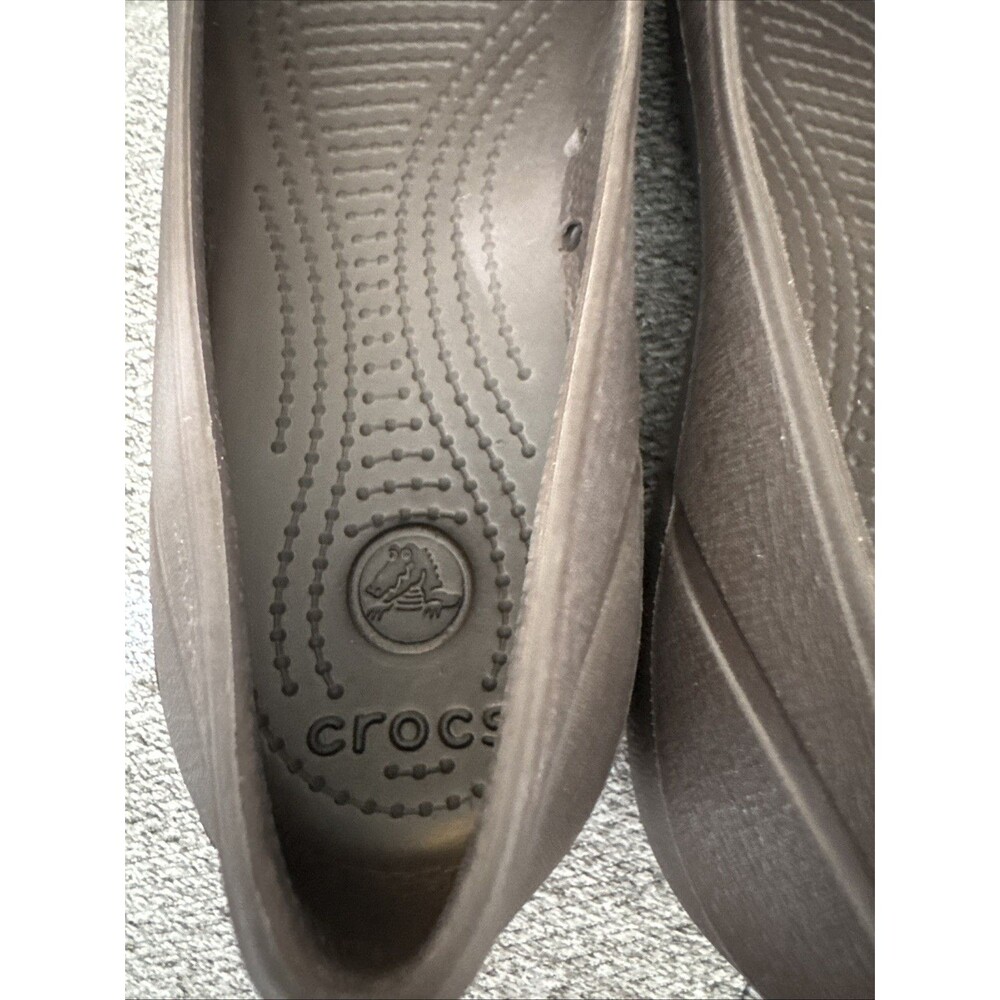 Crocs Gianna Alice Tortoise Shell Womens 6 Brown Cap Toe Ballet Flats Casual - Picture 16 of 16